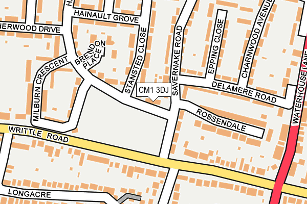 CM1 3DJ map - OS OpenMap – Local (Ordnance Survey)
