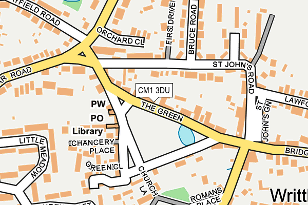 CM1 3DU map - OS OpenMap – Local (Ordnance Survey)