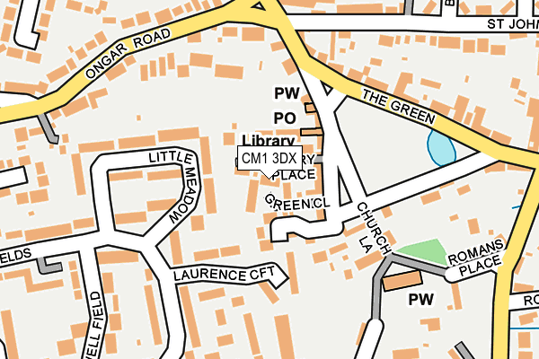 CM1 3DX map - OS OpenMap – Local (Ordnance Survey)