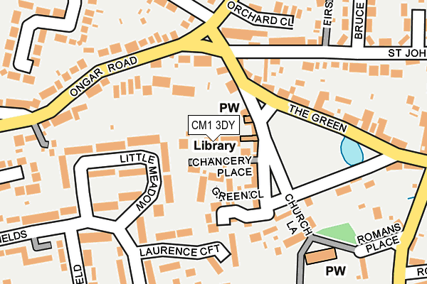 CM1 3DY map - OS OpenMap – Local (Ordnance Survey)