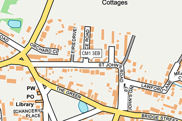 CM1 3EB map - OS OpenMap – Local (Ordnance Survey)