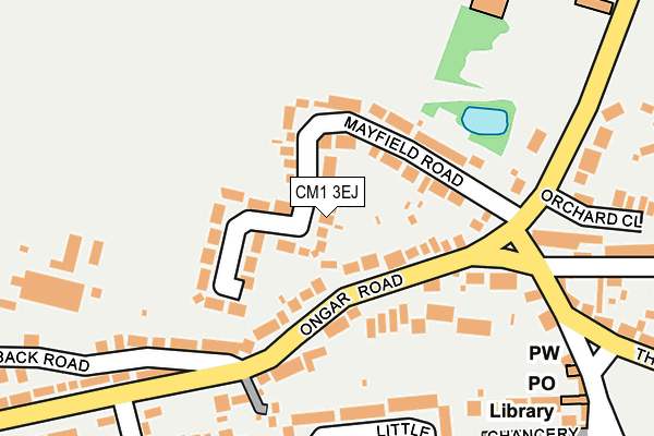 CM1 3EJ map - OS OpenMap – Local (Ordnance Survey)
