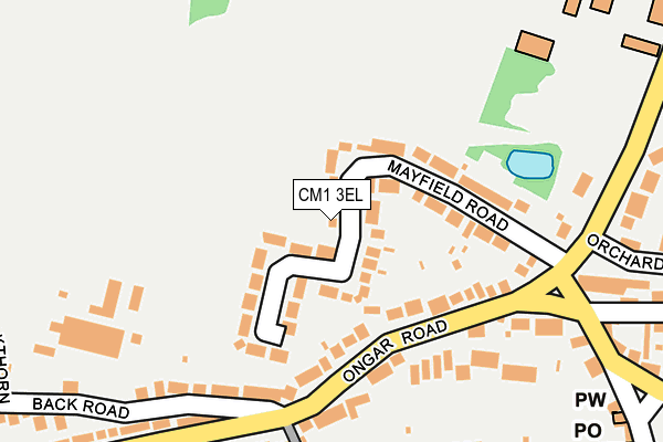 CM1 3EL map - OS OpenMap – Local (Ordnance Survey)