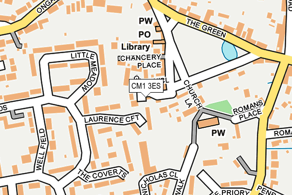 CM1 3ES map - OS OpenMap – Local (Ordnance Survey)
