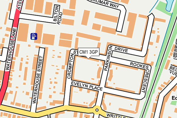 CM1 3GP map - OS OpenMap – Local (Ordnance Survey)