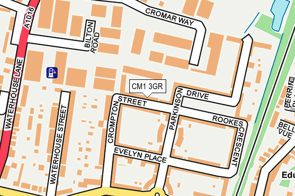 CM1 3GR map - OS OpenMap – Local (Ordnance Survey)