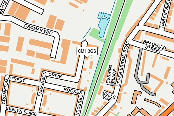 CM1 3GS map - OS OpenMap – Local (Ordnance Survey)