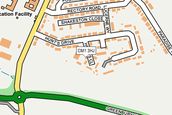 CM1 3HJ map - OS OpenMap – Local (Ordnance Survey)