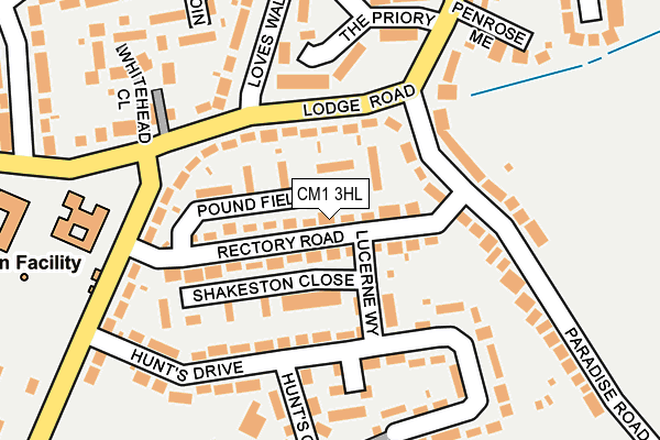CM1 3HL map - OS OpenMap – Local (Ordnance Survey)
