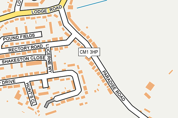 CM1 3HP map - OS OpenMap – Local (Ordnance Survey)