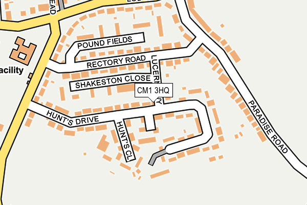 CM1 3HQ map - OS OpenMap – Local (Ordnance Survey)