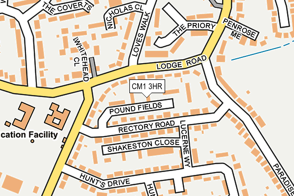 CM1 3HR map - OS OpenMap – Local (Ordnance Survey)