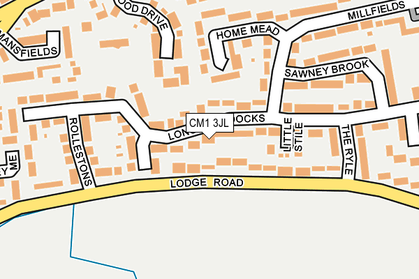 CM1 3JL map - OS OpenMap – Local (Ordnance Survey)
