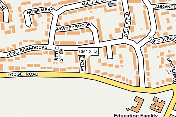 CM1 3JQ map - OS OpenMap – Local (Ordnance Survey)