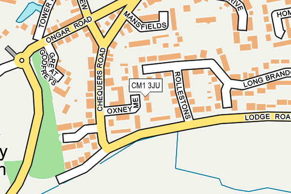 CM1 3JU map - OS OpenMap – Local (Ordnance Survey)