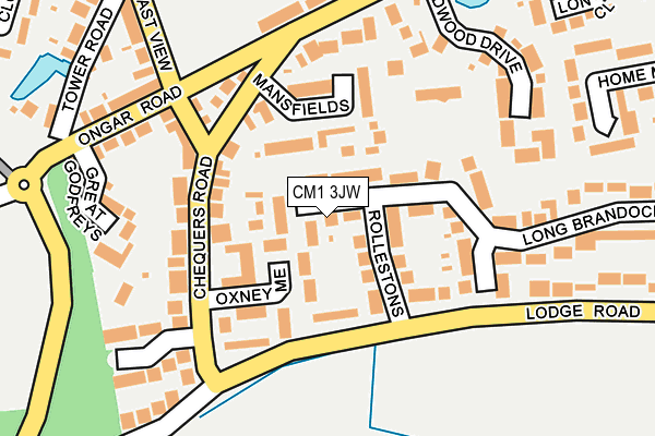 CM1 3JW map - OS OpenMap – Local (Ordnance Survey)