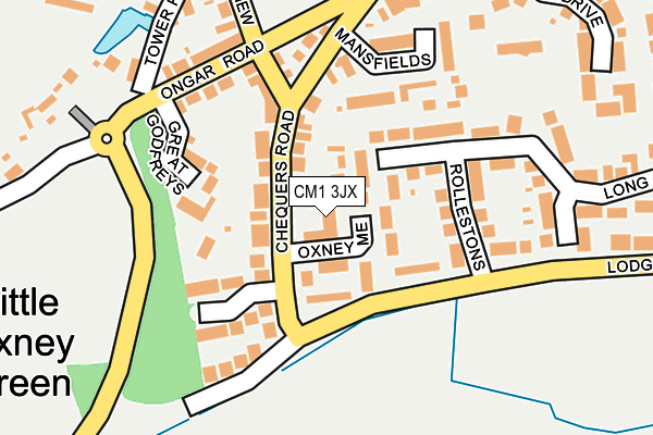 CM1 3JX map - OS OpenMap – Local (Ordnance Survey)