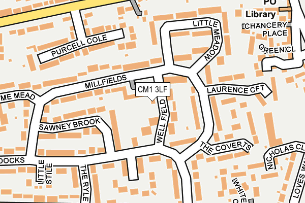 CM1 3LF map - OS OpenMap – Local (Ordnance Survey)