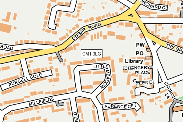CM1 3LG map - OS OpenMap – Local (Ordnance Survey)