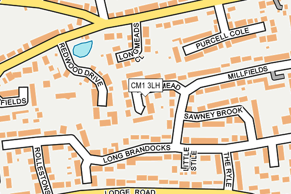CM1 3LH map - OS OpenMap – Local (Ordnance Survey)