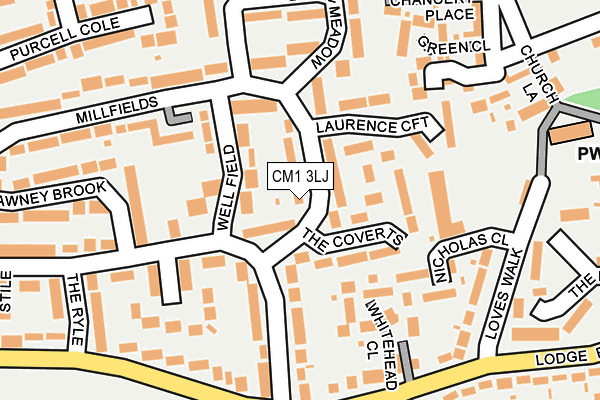 CM1 3LJ map - OS OpenMap – Local (Ordnance Survey)