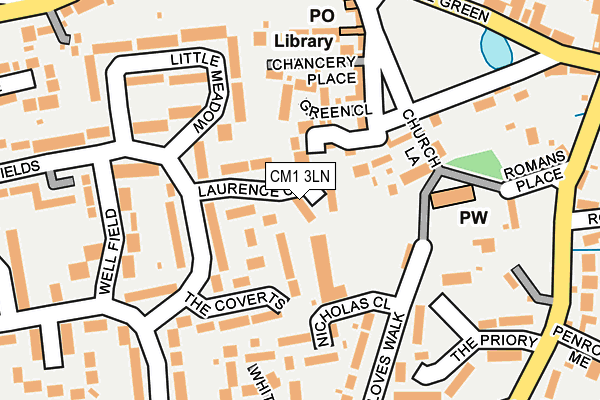 CM1 3LN map - OS OpenMap – Local (Ordnance Survey)