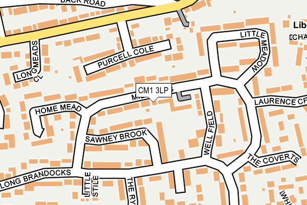 CM1 3LP map - OS OpenMap – Local (Ordnance Survey)