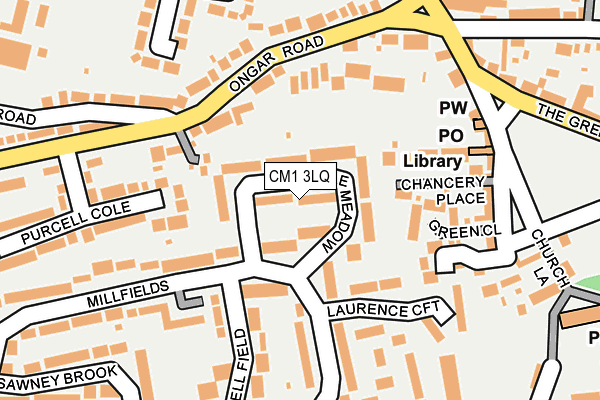 CM1 3LQ map - OS OpenMap – Local (Ordnance Survey)