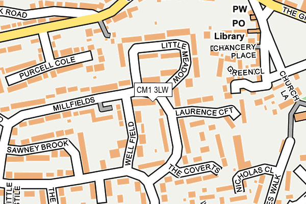 CM1 3LW map - OS OpenMap – Local (Ordnance Survey)