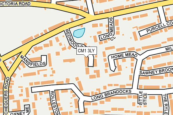 CM1 3LY map - OS OpenMap – Local (Ordnance Survey)