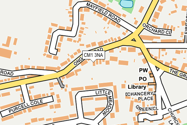 CM1 3NA map - OS OpenMap – Local (Ordnance Survey)