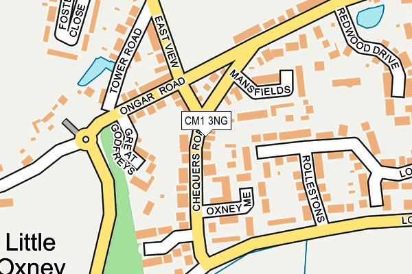 CM1 3NG map - OS OpenMap – Local (Ordnance Survey)