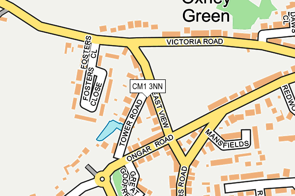 CM1 3NN map - OS OpenMap – Local (Ordnance Survey)