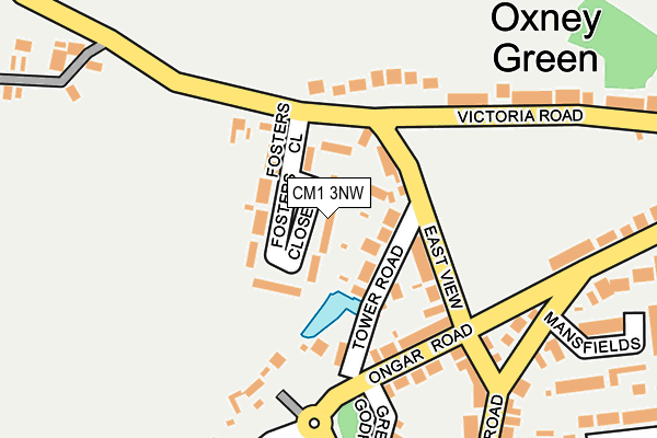 CM1 3NW map - OS OpenMap – Local (Ordnance Survey)