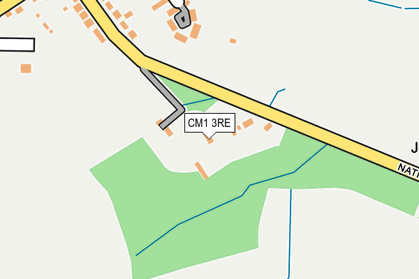 CM1 3RE map - OS OpenMap – Local (Ordnance Survey)