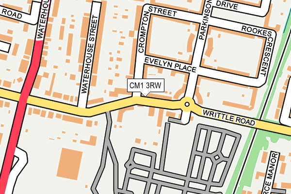 CM1 3RW map - OS OpenMap – Local (Ordnance Survey)