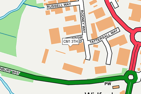 CM1 3TH map - OS OpenMap – Local (Ordnance Survey)