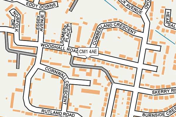 CM1 4AE map - OS OpenMap – Local (Ordnance Survey)