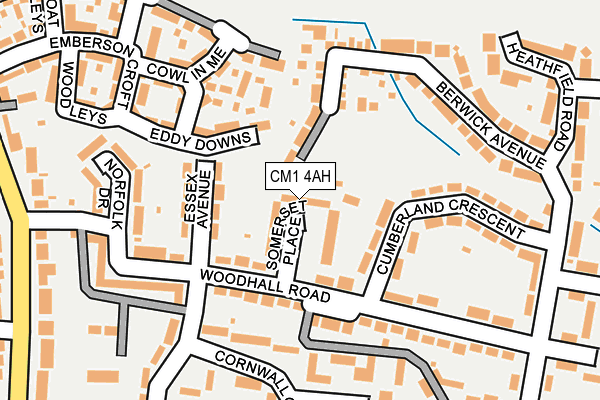 CM1 4AH map - OS OpenMap – Local (Ordnance Survey)