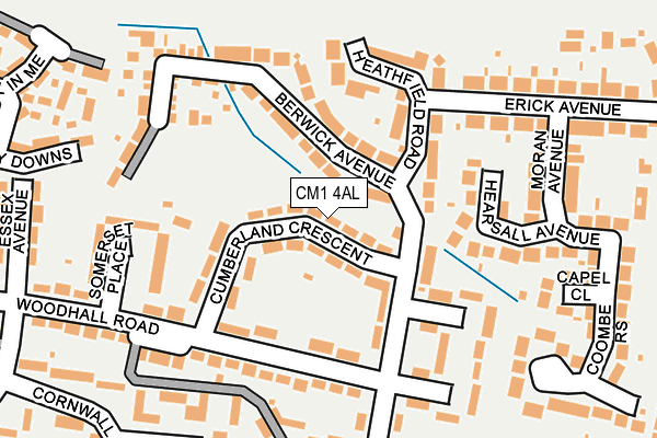 CM1 4AL map - OS OpenMap – Local (Ordnance Survey)