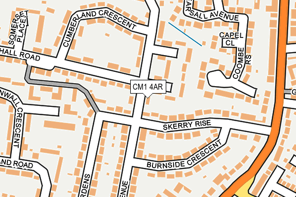 CM1 4AR map - OS OpenMap – Local (Ordnance Survey)