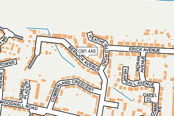 CM1 4AS map - OS OpenMap – Local (Ordnance Survey)