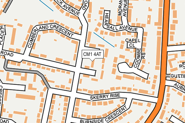 CM1 4AT map - OS OpenMap – Local (Ordnance Survey)