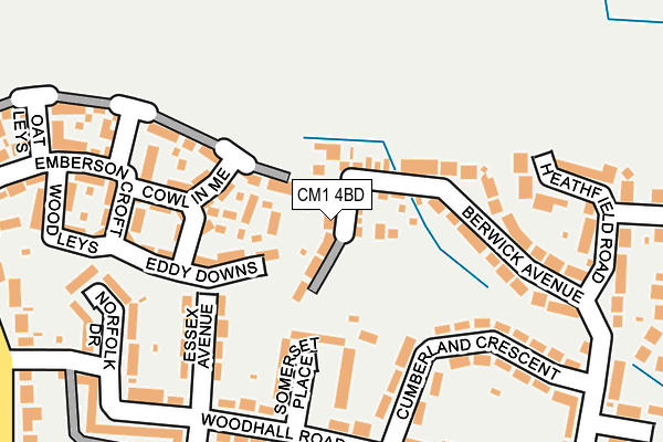 CM1 4BD map - OS OpenMap – Local (Ordnance Survey)