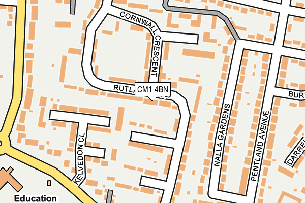 CM1 4BN map - OS OpenMap – Local (Ordnance Survey)