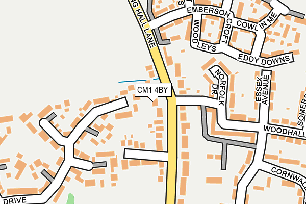 CM1 4BY map - OS OpenMap – Local (Ordnance Survey)