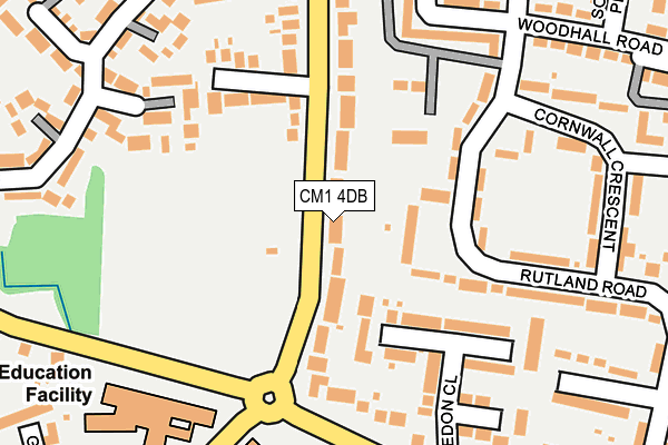 CM1 4DB map - OS OpenMap – Local (Ordnance Survey)