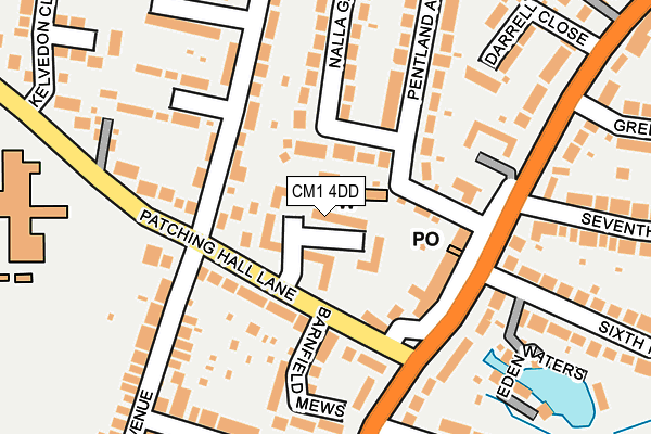 CM1 4DD map - OS OpenMap – Local (Ordnance Survey)