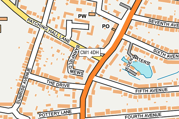 CM1 4DH map - OS OpenMap – Local (Ordnance Survey)