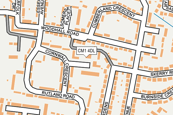 CM1 4DL map - OS OpenMap – Local (Ordnance Survey)